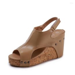 Mujer verano Mujer Zapatos Sandalias playa PU espalda cremallera cuña Sexy fiesta OL Oficina 75999 71182