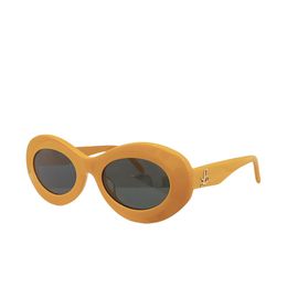 femme lunettes de soleil designer LW 2306S acétate grand cadre lentille cadre marque masque de protection jaune conduite miroir lunettes blanc loewee hommes lunettes à monture complète