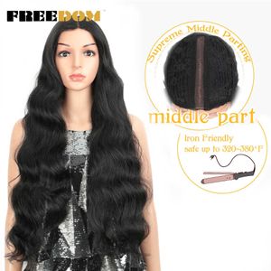 Vrouw Synthetische Lace Pruiken Voor Zwarte Vrouwen 28 Inch Diepe Golf Haar Pruik Natuurlijke Haarlijn Groen Lang Golvend Cosplay pruik 230524