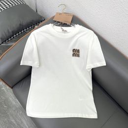 Femme t-shirts d'été chemises t-shirts designer femme tshirt lettres de broderie tops manches courtes surswears rue rond