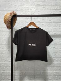 Femme Top Designer T-shirt noir Crop Lettres T-shirt imprimé T-shirt d'été Femme Pull Casual Hip Hop Manches courtes Rock Streetwear Camisole Vêtements de sport de haute qualité