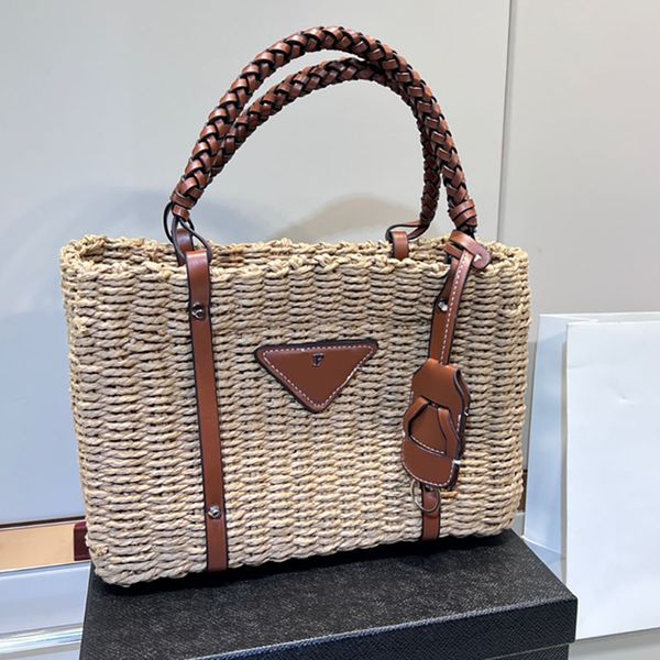 Femme fourre-tout sac de créateur soleil paille sacs à bandoulière été dame tissé en cuir Art sacs à main grande capacité femmes mode sac à main