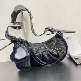 Mujer tote dumpling bolsas motocicleta bolsa billetera diseñador bandolera media luna monedero