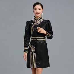 Ropa de fiesta tradicional para mujer, túnicas mongoles, trajes de vida de pastizales, cheongsam mejorado, ropa étnica, vestido elegante asiático