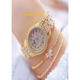 Montres-bracelets à Quartz pour femmes, célèbre robe supérieure, or, diamant, horloge dorée, 2021, 2286651