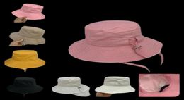 Mujer ancianos sombreros de cubo 2022 primavera de verano New Breathable Ladies Girls le Bob Articichaut Fisherman Sun Hat Cap Big Brim UV Prot3510021