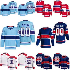 Vrouw Jeugd Man Hockey 20 Juraj Slafkovsky Jerseys 31 Carey Price 11 Brendan Gallagher 15 Alex Newhook 70 Tanner Pearson 52 Justin Barron 26 Johnathan Kovacevic