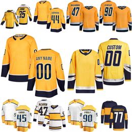 Donna Gioventù Uomo Hockey 90 Saldi maglie Ryan OReilly 14 Gustav Nyquist 77 Luke Evangelista 44 Kiefer Sherwood 45 Alexandre Carrier 35 Pekka Rinne 47 Michael McCarron