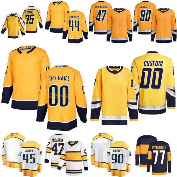 Femme Jeune Homme Hockey 90 Ryan OReilly Jerseys Vente 14 Gustav Nyquist 77 Luke Evangelista 44 Kiefer Sherwood 45 Alexandre Carrier 35 Pekka Rinne 47 Michael McCarron