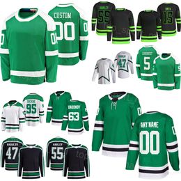 Femme Jeune Homme Hockey 95 Matt Duchene Jersey 47 Radulov 55 Thomas Harley 63 Evgenii Dadonov 5 Nils Lundkvist 15 Craig Smith 24 Roope Hintz Couleur Noir Vert Blanc