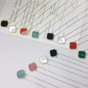 Domans diamant hanger luxe designer kettingen ingelegd met natuurlijk agaat witte schaalmateriaal niet -allergisch zweetbestendig en nooit vervagen