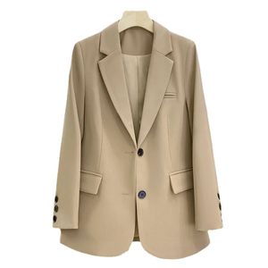 Blazer surdimensionné rose pour femme, petit costume, manteau décontracté, ample, Version coréenne, pour bureau, 240318