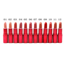 Womans Red Lipstick Tube Rouge Matte Lipsticks Base de brillo de labios F￡cil de usar palitos de maquillaje de terciopelo natural