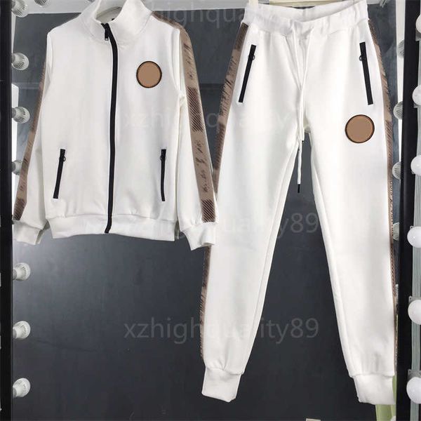 Womans Survêtement Femmes Survêtements Jogging Costume Designer Femmes Survêtement Blanc Veste À Manches Longues Pantalon 2 Pièces Ensemble Femmes Pantsuit