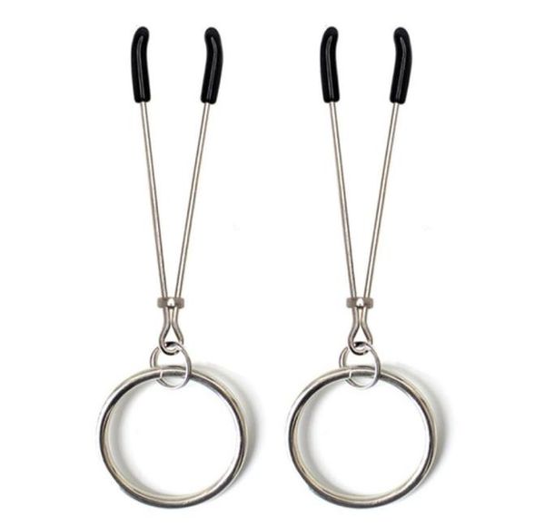 Mujeres 1 par de abrazaderas de pezón sexy con anillo Papilla estimulador clip coqueteo esclavos esclavos abrazadera accesorios de sexo erótico c181221592076