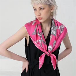 Foulard Hijab en soie sergé 100% pour femmes, foulard de tête pour envelopper les cheveux, cadeaux parfaits pour dames, 281R