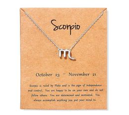 Vrouwen 12 Horoscoop Zodiac Sign Gold Color Pendant Necklace Taurus Aries Leo 12 Constellations Sieraden Kids Kerstcadeaus3254847