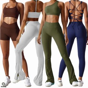 Dames 12pcs verband naadloze yoga set fiess gym workout pantsport bh high v taille shorts scrunch leggings Active Suits 240307