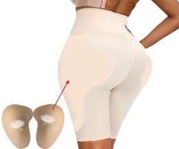 Vrouwen 2 Sponge Pads Enhancers Fake Ass Hip Butt Lifter Shapers Controle slipjes Gevotte afslanke ondergoed Enhancer Hip Pads Pant LJ1801267