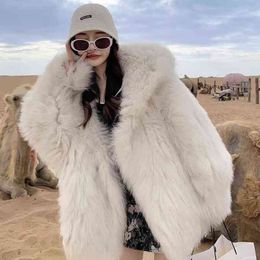Femmes 2021 Mode d'hiver Manteaux de fourrure d'imitation Femme Couleur unie Vêtements à capuche Dames Épais Chaud Fausse Fourrure Vestes U843 T220810