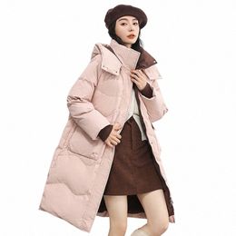 Mujeres 2023 Otoño e invierno LG Parkas Pink Loose Warm Abrigos con capucha Casual Chaquetas a prueba de viento Y2k9 #
