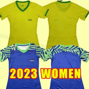Dames 2023 voetbalshirts Camiseta de futbol brazils world 2024 cup voetbalshirt NEYMAR JR VINI SILVA brasil 23 24 maillot de foot home girl weg