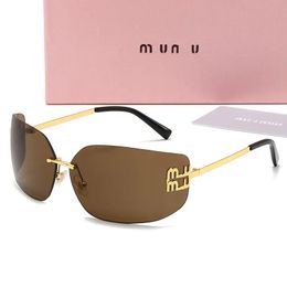 Vrouwen 2024 Oversized designer heren zonnebril damesontwerpers miui lunette soleil mui sun glazen optionele sonnenbrillen gafas de sol s