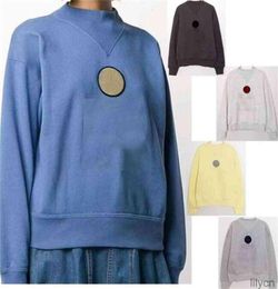 Dames 20ISA MAR Sweatshirt Microhoge kraag met pluche trui borduurwerk massaal print losse herfst winter 5color1172461