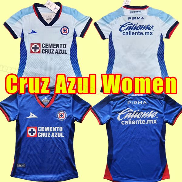 Femmes 23/24 CD Cruz Azul Maillots de football 2023 Liga MX Accueil ANTUNA RODRIGUEZ TABO Chemise À l'extérieur VIEIRA RIVERO ESCOBAR LIRA 3ème Uniforme de football fille