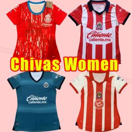 Dames 23 24 Chivas de Guadalajara voetbalshirts 2023 2024 LIGA MX A.ZALDIVAR CALDERON J.MACIAS BRIZUELA A.VEGA PONCE Alvarado HOMBRE voetbalshirt Meisje thuis derde