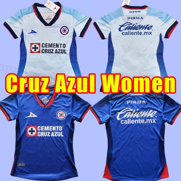 Femmes 23 24 Cruz Azul Version des fans de football Jerseys ANTUNA GIMENEZ TABO RODRIGUEZ MORALES ESCOBAR Home Away 3ème Chemises de football fille