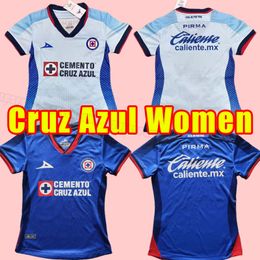 Femmes 23 24 Cruz Azul Soccer Jerseys CDSyC Mexique Ligue Pineda Romo ALVARADO RODRIGUEZ 2023 2024 Chemises de football à domicile LIGA MX camisetas de futbol fille