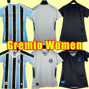 Femmes 23 24 Maillots de football Gremio D.COSTA Guild GIULIANO 2023 2024 RAMIRO Geromel LUAN MAICON Fernandinho Homens Mulher Criancas Chemises de football Fille à la maison troisième