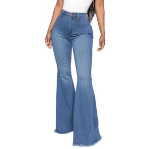 Damesmode Y2k High Rise Jeans Effen Zwart Afslanken Wijde Pijpen Stretch Denim Flare Bellbottom Jeans Sexy Streetwear