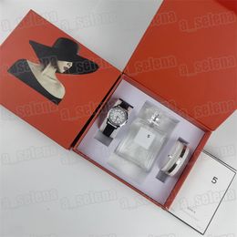 Vrouwen 3in1 geur 100 ml parfum N5 Keulen Spray + horloges + Bracelet Gift Set