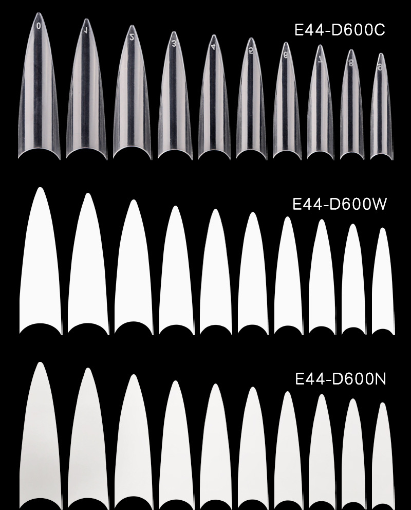 Kobiety 600 sztuk Francuskie wskazówki do paznokci Przezroczyste białe fałszywe paznokcie ABS sztuczny fałszywy żel UV Nail Art Tips wysokiej jakości