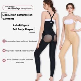 Vrouwen buik liposuctie compressiekleding benen maag na chirurgie gewichtsverlies lichaamshaper met ritsstadium 1 en 2 240409