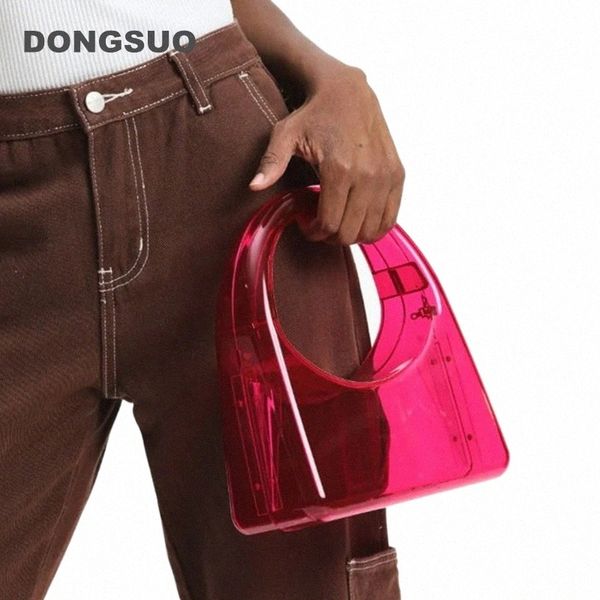 Femmes Acrylique Boîte Claire Pochette Pour La Fête De Mariage Rose Noir Fourre-Tout Soirée Transparent Bourse Designer Sacs À Main De Haute Qualité 86KZ #