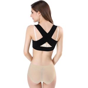 Vrouwen verstelbare elastische achterkant ondersteunen riem van borst houding corrector schouderbrace body shaper corset onzichtbare lichaamsjager body shaper