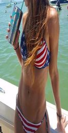 Dames Amerikaanse vlag de vierde juli twee stukken bikini badmode beachwear bodysuit badpak badpak vrouwelijke monokini9966645