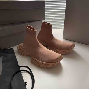 2023s Winter enkellaarzen lichte schoenen Recucled XL Sock gebreide sneaker dames dames heren schoenen snelheidsschoenen zwart wit brede zool paar maat 35-46Box