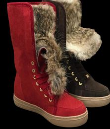 Femmes Botkle Boots Designer Boots Cowboy Boots Luxury Suede Plateforme talons Chaussures Chestnut Black Gris Blue Rose Rose Bottes de neige NO2122706