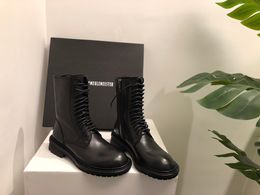 Mujer Ann Boots Demeulemeester Black Danny Botines Cierre de cremallera con cordones en los zapatos laterales interiores