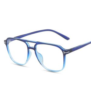 Femmes anti-bleu Lunes Lumières Grands Fiches Optical Eyeglass Trend Transparent Computer Tablet Men Game Forft Cought Eyewear