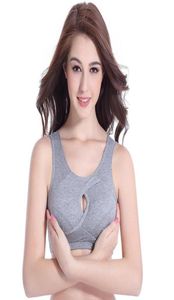 Dames anti-verzakking katoenen sportbeha crop top met vulling voor aerobics fitness yoga H7JP5933997
