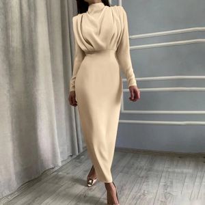 Femmes automne robe tricotée élégante moulante mince taille sexy hanche Pack robes pull femme hiver chaud esthétique Maxi robes 240124