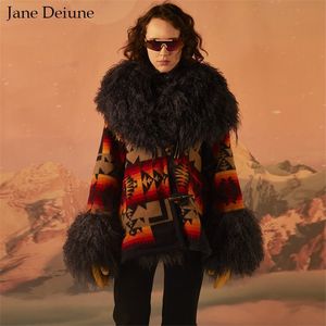 Cappotto da donna in lana autunno inverno manica lunga sciolto casual fodera in peluche giacca di lana stile moda 201210