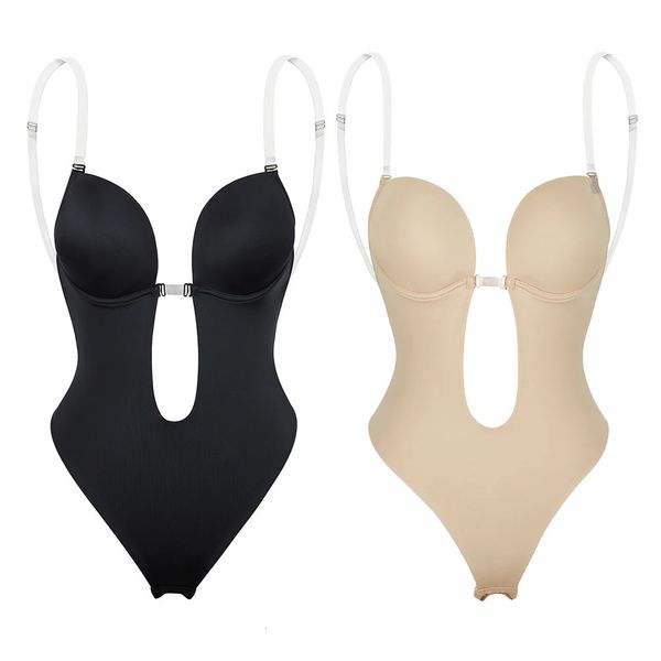 Femmes dos nu soutien-gorge corps Body sans couture U plongeant Shapewear mariée Shaper Corset pour mariage sous-vêtements amincissants 240323