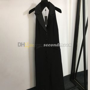 Robe longue dos nu pour femmes, Sexy, col en V, tenue de soirée respirante, sans manches