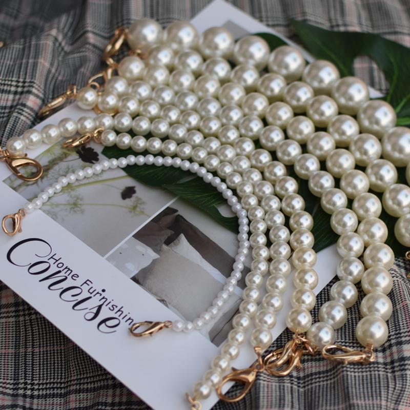 Accessori per borse da donna Decorazione Cinturino con perle Perline carine Catena corta Per stilisti Cinghie con perline lunghe Borse Accessori per parti
